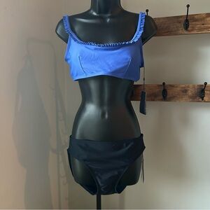 Tommy Hilfiger two pieces pullover bikini swimsuit in shades of blue size L